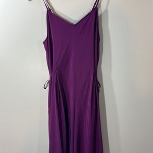 Athleta Purple Tied Jumper Romper Tank Top Spaghetti strap long pants Size 6